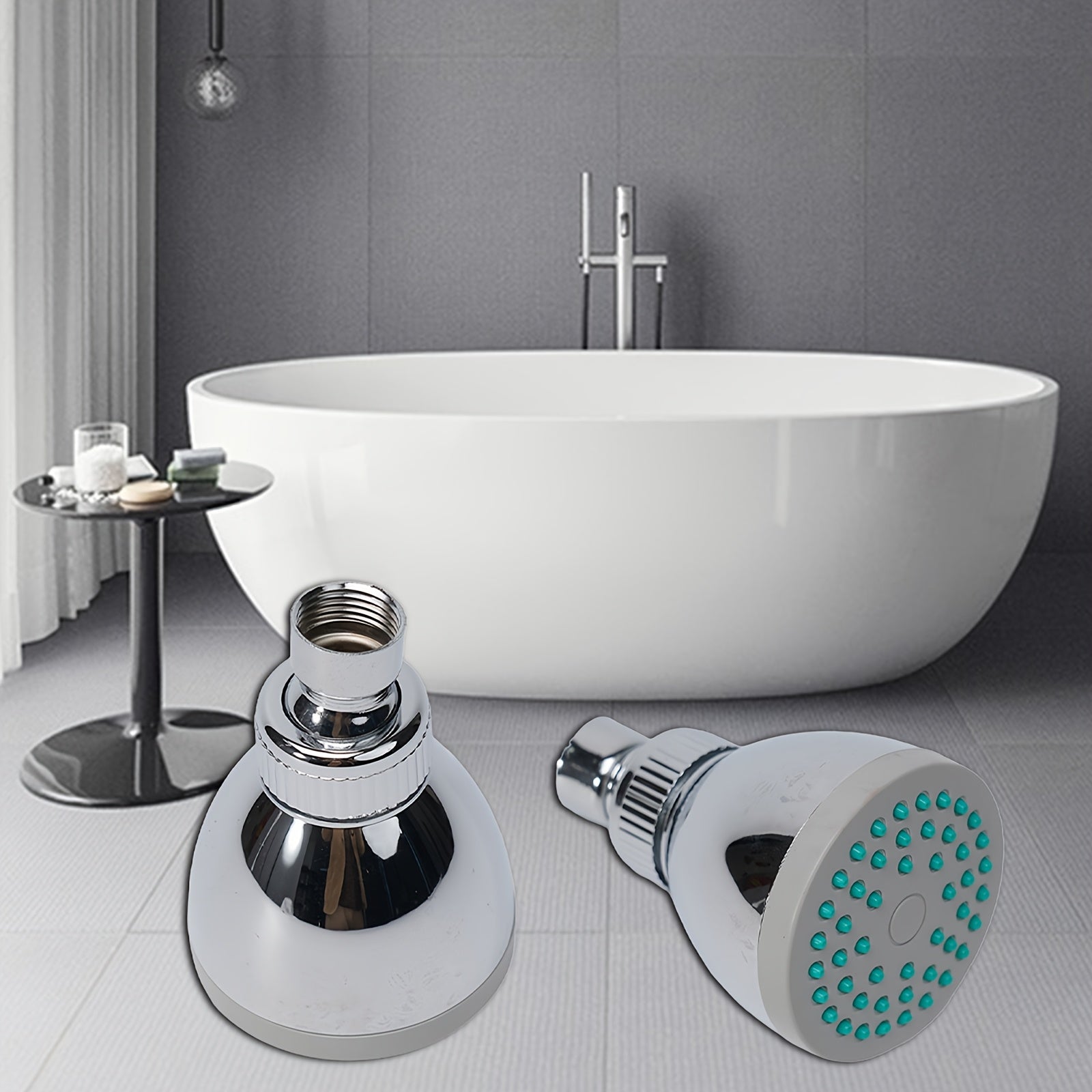 Rociador de Ducha de Alta Presión 360° Giratorio Ajustable en ABS Plástico con Boquillas Fáciles de Limpiar - Diseño Clásico Montado en Pared para Mejoras del Hogar, Estilo Elegante y Material Resistente, Moderno para Limpieza Rápida