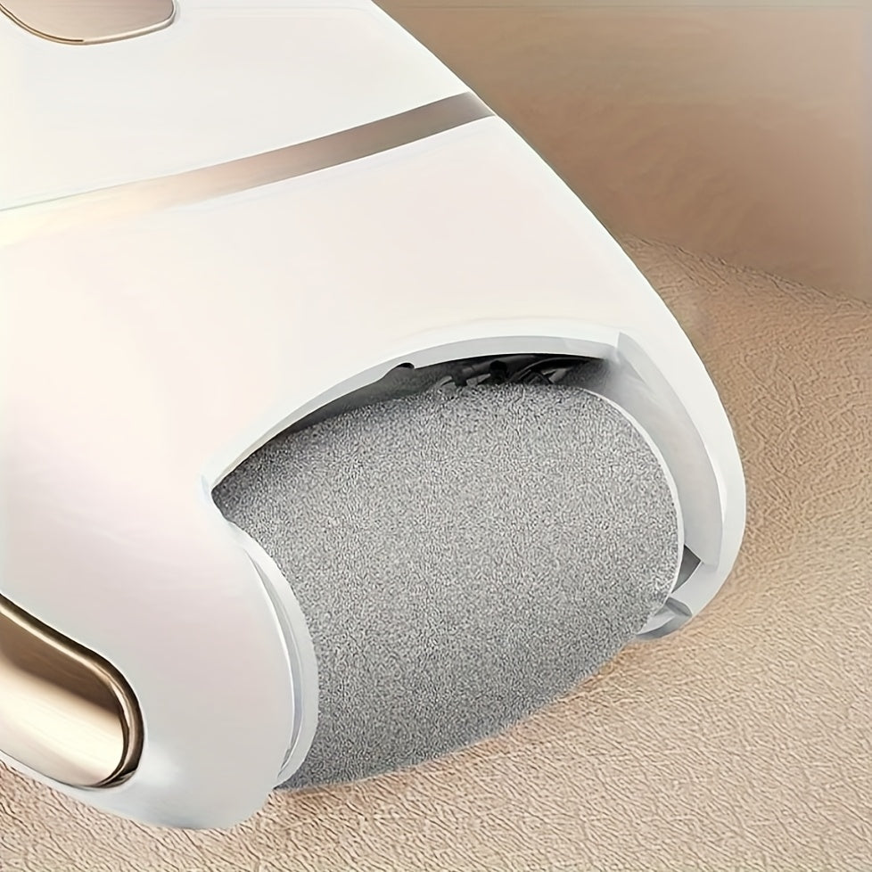Exfoliador de pies recargable por USB, kit portátil con almohadillas de reemplazo para eliminar piel áspera y suavizar pies agrietados y secos, ideal para regalo, color beige claro