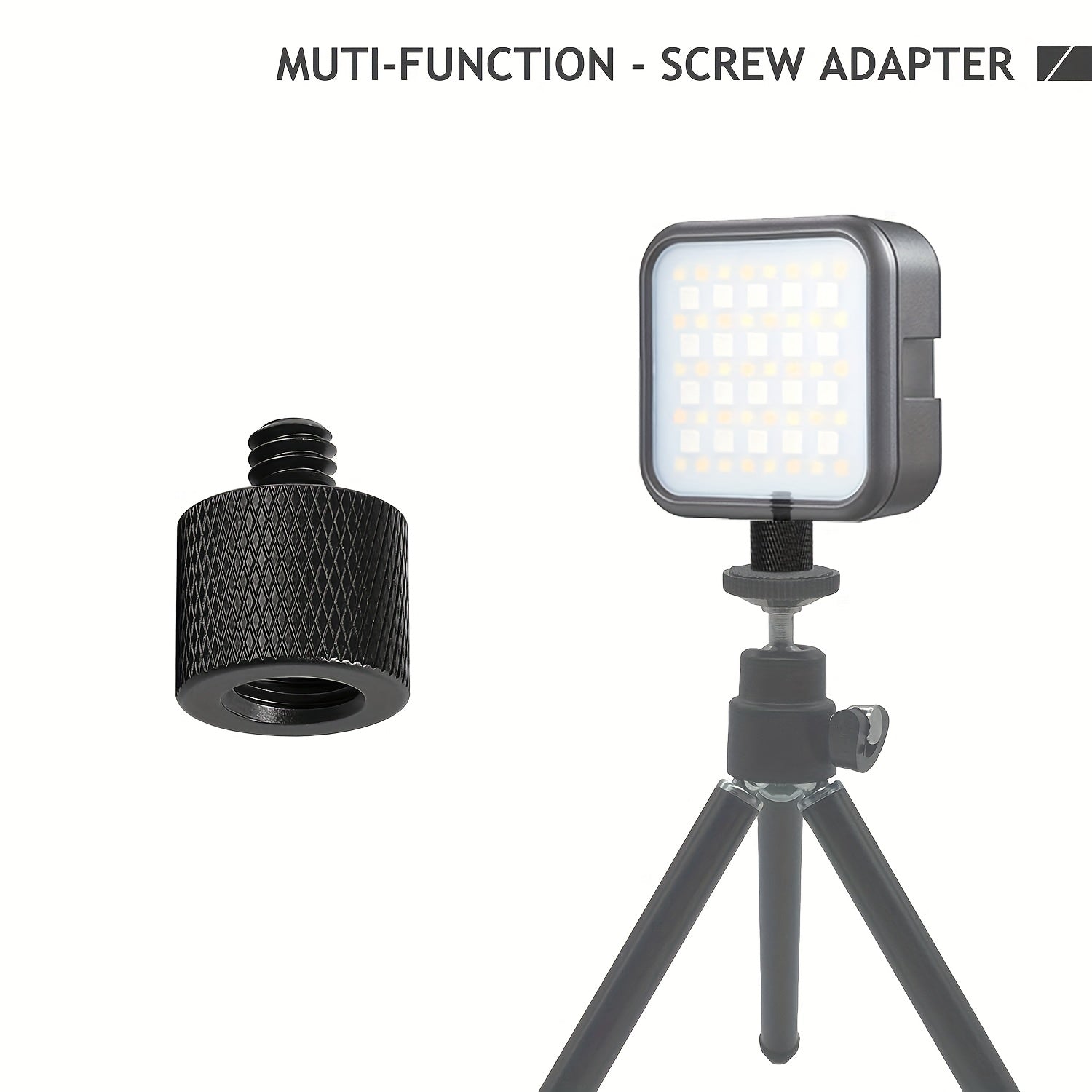 Conector de tornillo masculino a femenino de 1/4 a 3/8 - Duradero, metal negro, ideal para soportes de micrófono, trípodes de cámara y monitores, adaptador de trípode de cámara | Acabado elegante | Construcción duradera, adaptador de tornillo