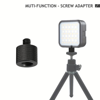 Conector de tornillo masculino a femenino de 1/4 a 3/8 - Duradero, metal negro, ideal para soportes de micrófono, trípodes de cámara y monitores, adaptador de trípode de cámara | Acabado elegante | Construcción duradera, adaptador de tornillo