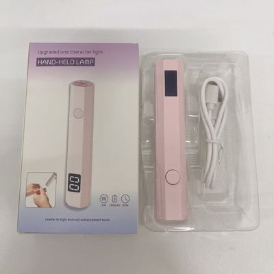 Secador de Uñas Portátil Recargable con Pantalla LED – Secado Rápido, Compacto y Ligero para Manos, Pies y Mejoras en Gel, Luz de Carácter Único Mejorado, Alto Realismo Visual, Diseño Ergonómico, Rosa, Lámpara de Uñas Manual, Secadora de Uñas Compacta, C