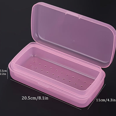 Bandeja de esterilización de acrílico para cuidado de uñas - Caja de almacenamiento transparente con tapa, ideal para desinfectar y limpiar herramientas y equipos de salón de uñas, equipos de salón de uñas|Diseño minimalista|Construcción de acrílico, sum