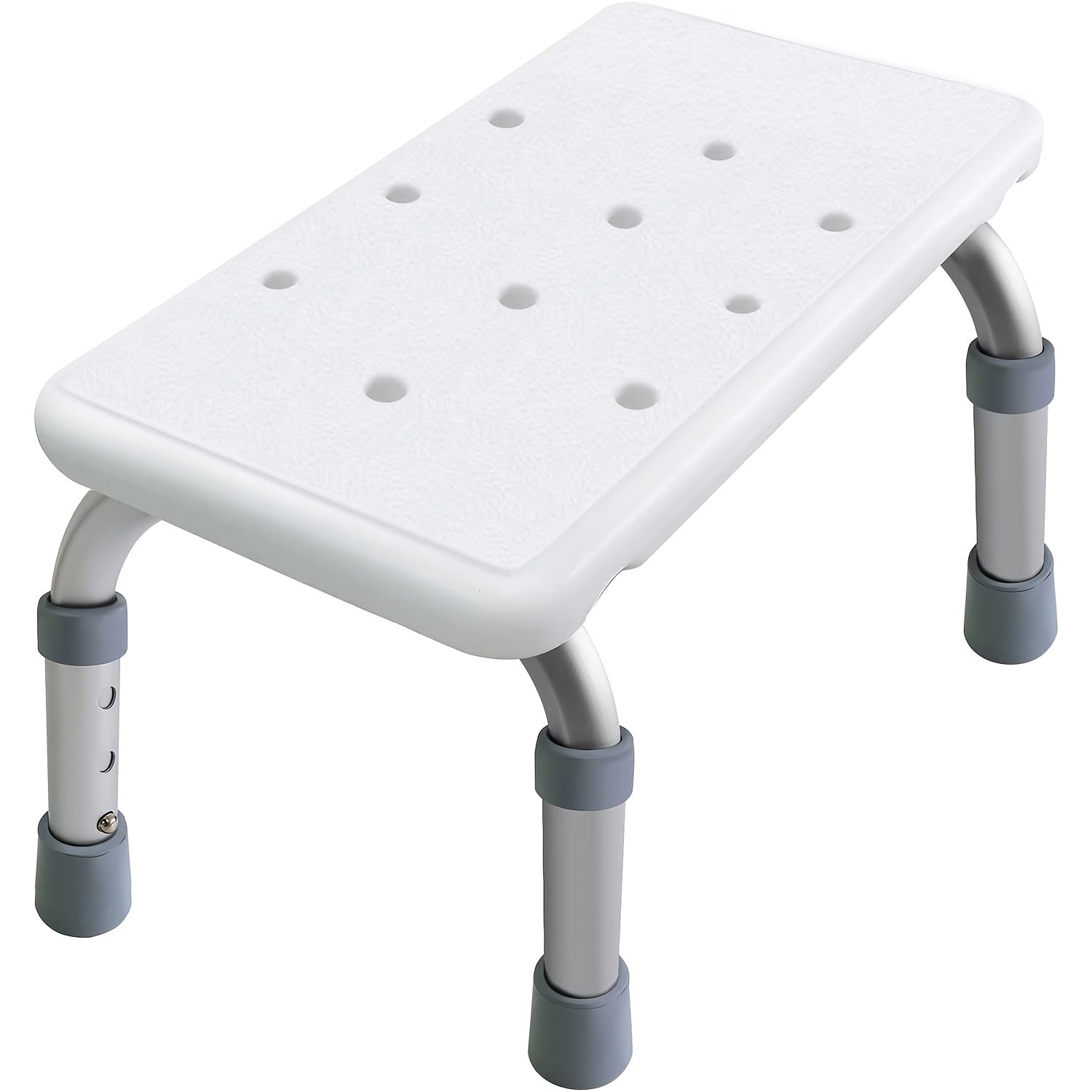 Escabel con plataforma antideslizante, soporta hasta 149.69 kg, escalón ajustable para pies, adecuado para uso médico en la cocina y al lado de la cama