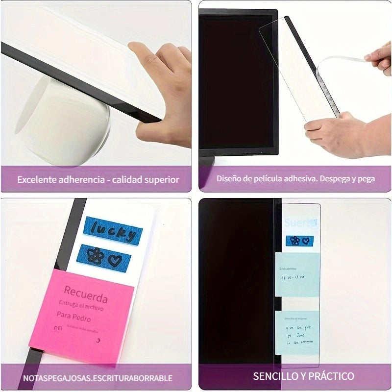 Tablero De Notas Para Monitor De Computadora, Accesorio De Oficina Para Hombres Y Mujeres, Clip De Notas Adhesivas Para El Escritorio De La Oficina, Decoración De Oficina En Casa