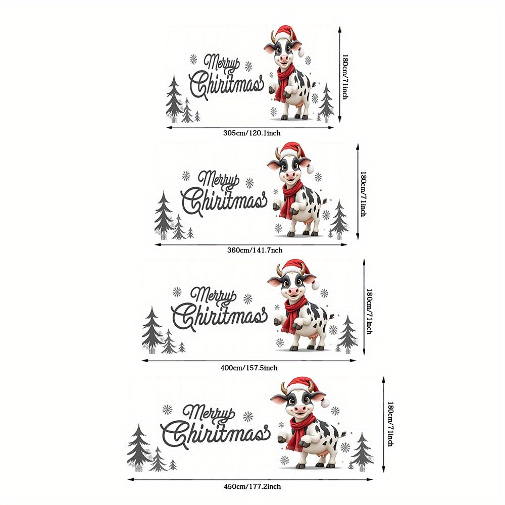 Banner de puerta 2D, 1 unidad, Decoración Navideña con Gorro y Copo de Nieve, Poliéster, para fiestas navideñas, bodas, decoración de habitaciones o jardines al aire libre