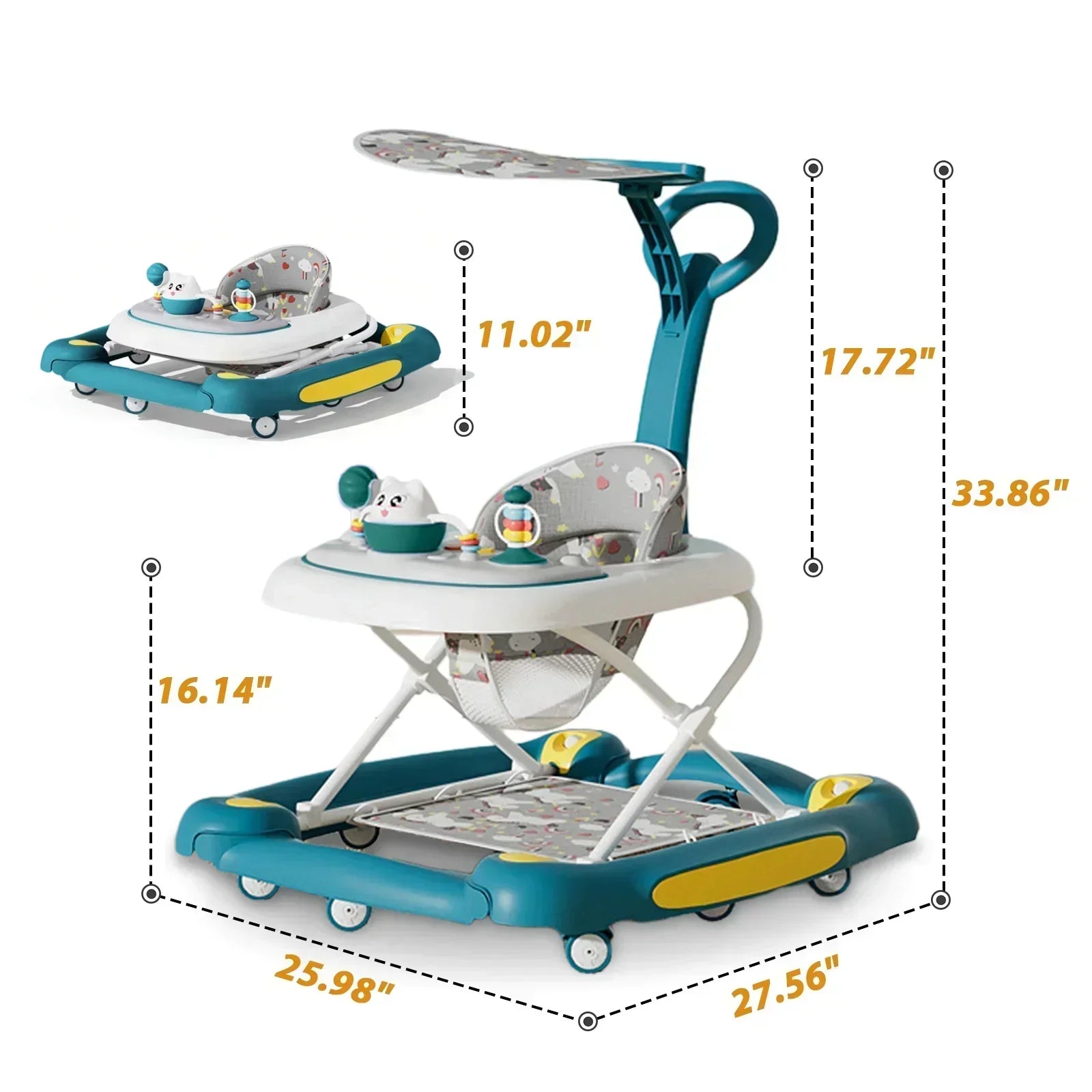CAMINADOR PARA BEBÉ MULTIFUNCIONAL CON TECHO Y JUEGOS MUSICALES Y-W405C MUNBE