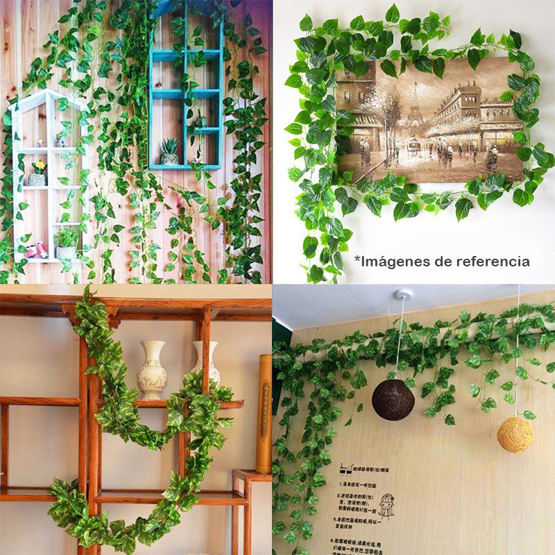 Enredadera Decorativa Larga X12 Follaje Artificial Decoración Hogar Jardín RF 410