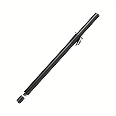 Poste de Altavoz Metálico Ajustable en Altura con Varilla Roscada M20 y Conector Jack de 35mm - Extensores Negros Resistentes para Subwoofers, Montaje Fácil para Sonido En Vivo y Actuaciones Escénicas