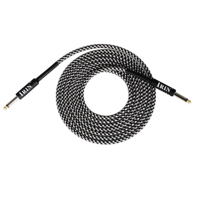 IRIN Cable de Conexión para Instrumentos Musicales de Guitarra 6.35mm Cabeza Recta a Cabeza Recta 3m 6m 10m Tres Longitudes Trenzado Colorido, Guitarra, Instrumento Musical