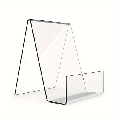 5pcs Soporte De Exhibición Acrílico, Estante De Escritorio Transparente, Soporte De Libro, Estante De Libros Transparente Para Centro Comercial, Biblioteca, Para Decoración De Oficina, Sala De Estar Y Hogar
