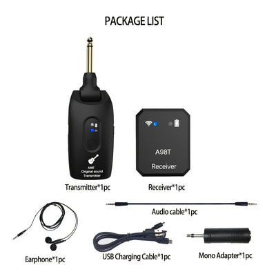 Sistema de monitorización inalámbrica para auriculares, adecuado para músicos y cantantes con auriculares inalámbricos personales IEM.