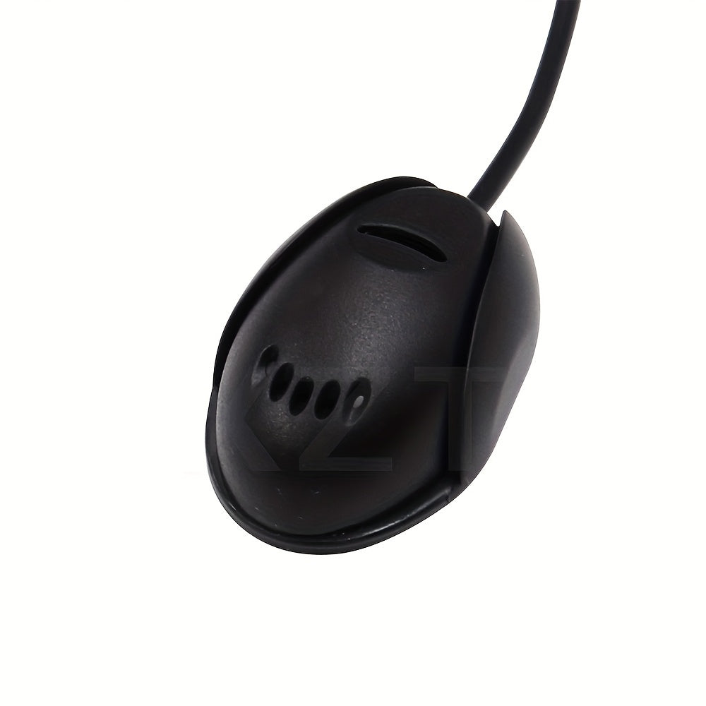 Mini micrófono externo con cable de 3.5mm tipo pasta para audio de coche, micrófono para reproductor estéreo de radio DVD, altavoz para reuniones, cable de 1M, negro