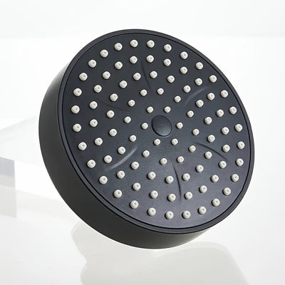 1pc Cabezal de Ducha con Filtro de Alta Presión - Montado en la Pared, Aluminio, Diseño Redondo para Mejorar el Flujo y Presión del Agua - Acabado Negro con Salpicadura Blanca - Mejora Moderna para Baño, Accesorio de Ducha para el Hogar | Estética Contem