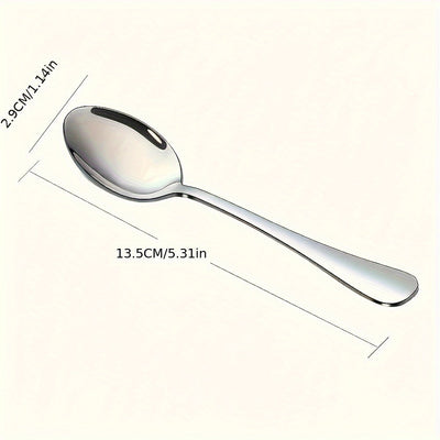 6/12 cucharitas, cucharas para té, cucharitas para café, cucharas de acero inoxidable, cucharas para postres, para hogar, restaurante, cafetería o fiestas, cubiertos