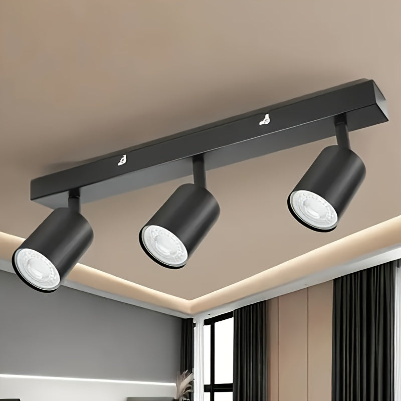 Aplique de pared industrial moderno en metal negro - Lámpara de techo con estilo vintage para sala, recámara, cocina, pasillo, escaleras, hotel, restaurante - Sin foco incluido, iluminación para interiores | Acabado metálico elegante | Sin focos incluido