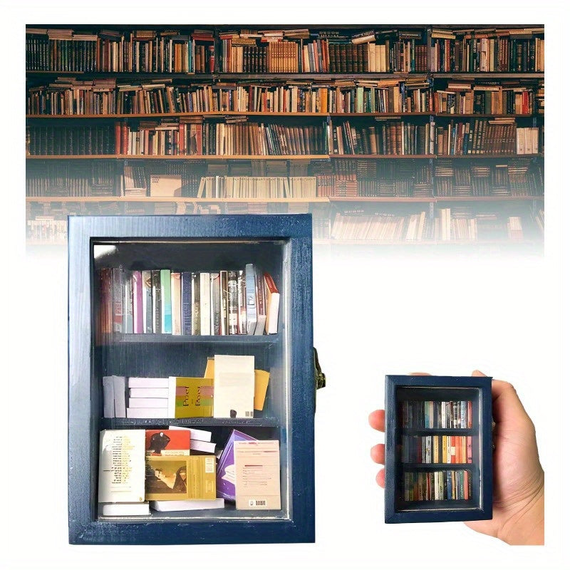 Estantería de mini libros antiestrés creativos para la descompresión de pequeños adornos