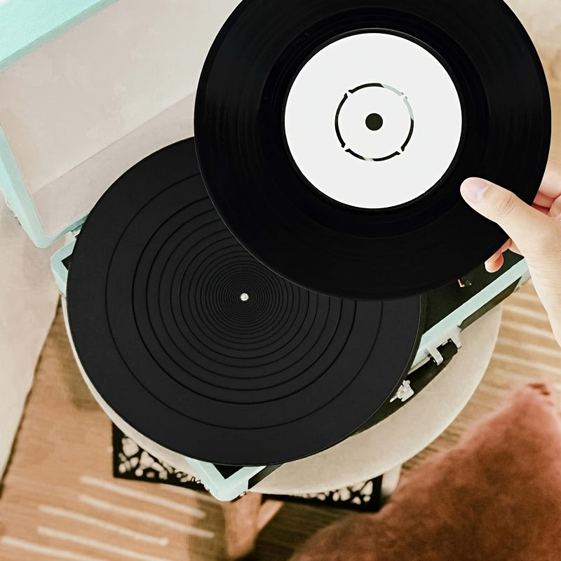 1 pieza de bandeja de fonógrafo de silicona vintage, diseñada específicamente para discos de vinilo, adecuada para todos los tipos de fonógrafos, con diseño retro para la reproducción de discos que ofrece excelente estabilidad e inmersión.