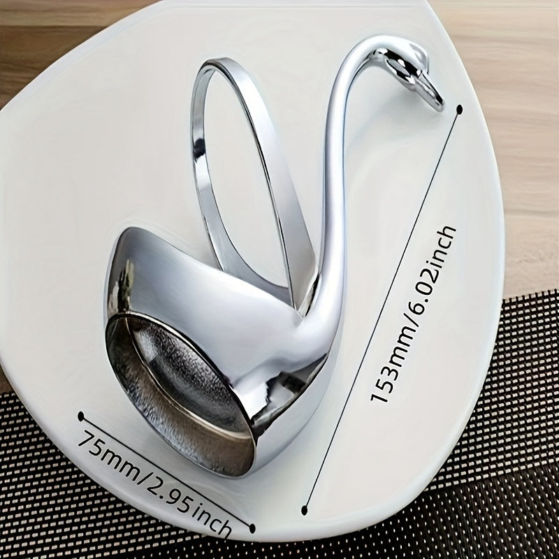2 piezas de soportes verticales de base de cisne de acero inoxidable, utilizados para almacenamiento y exhibición de vajilla en el hogar y restaurantes, organizador de cubiertos | Vajilla elegante | Soporte duradero