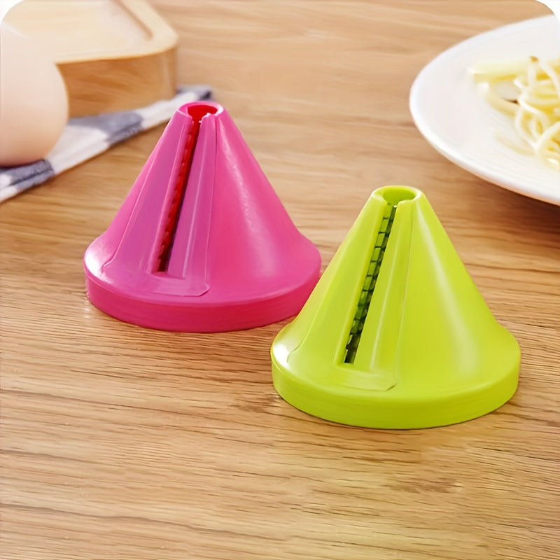 Conjunto de cortador de mandolina multifuncional para cocina - Material ABS, color mixto, cortador de verduras giratorio para triturar, juliana y espiralizar - Paquete de 1/2/4 piezas