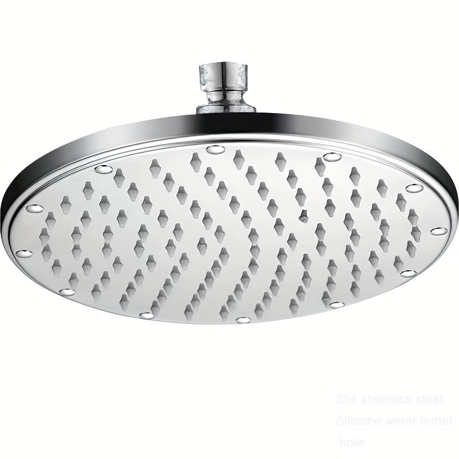 Cabeza de ducha de lluvia de acero inoxidable - Montaje en techo/colgante, redonda, acabado pulido, ajuste de flujo de lluvia, accesorio de ducha de baño de alta durabilidad sin energía