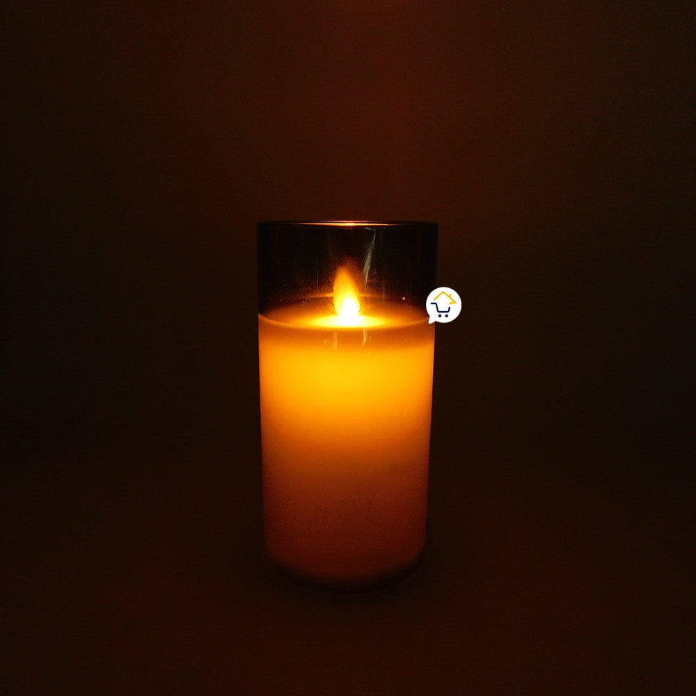 Vela Luz LED Grande Efecto Real Parafina Cristal JSM273