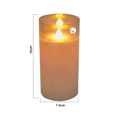 Vela Luz LED Grande Efecto Real Parafina Cristal JSM273