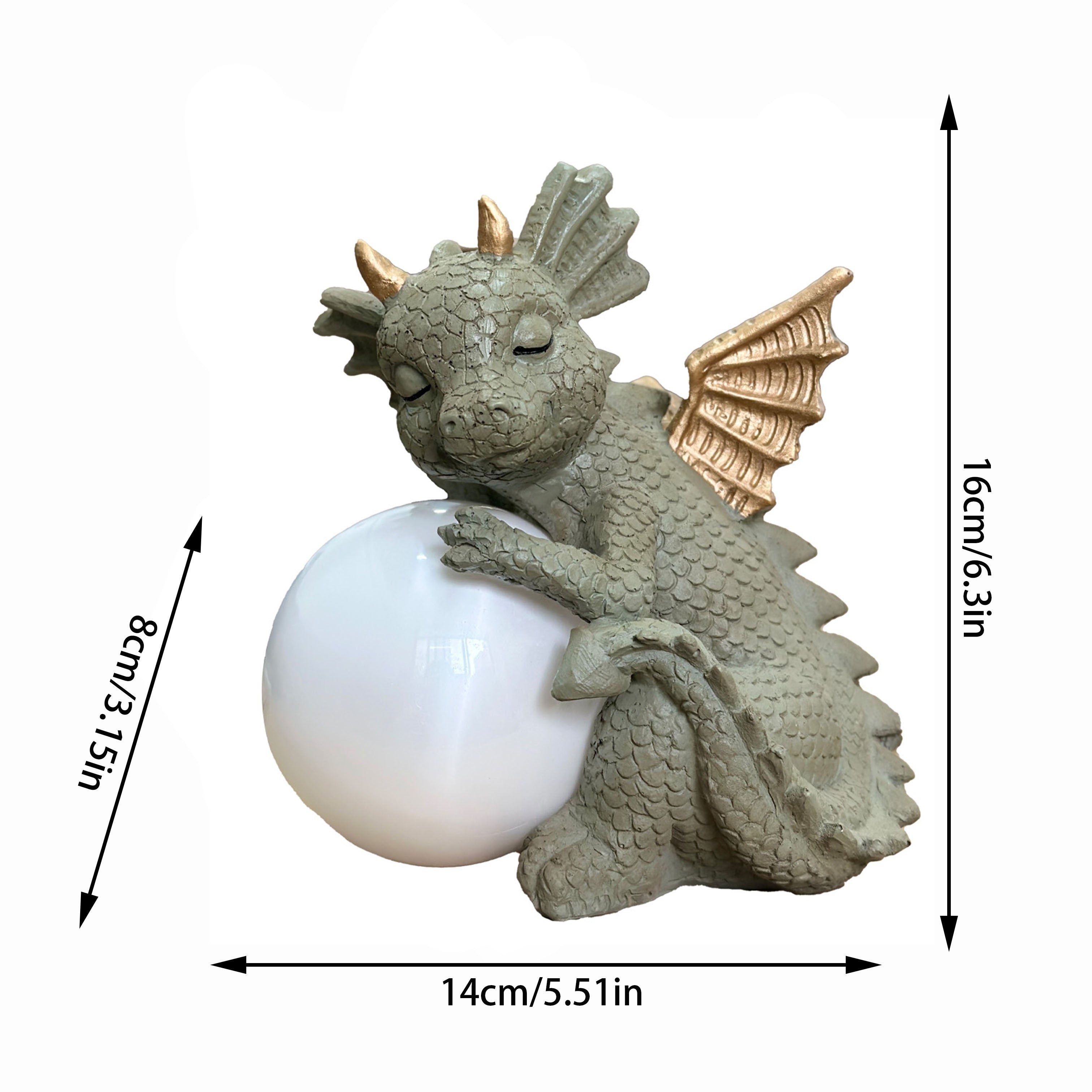 XXOASIS Estatua de Dinosaurio con Luz Alimentada por Energía Solar - Adorno de Jardín de Resina Caprichoso con Característica Iluminada, Recargable a través de, Decoración Exterior Impermeable para Césped, Decoración de Habitación de Dinosaurios