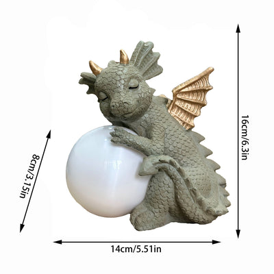 XXOASIS Estatua de Dinosaurio con Luz Alimentada por Energía Solar - Adorno de Jardín de Resina Caprichoso con Característica Iluminada, Recargable a través de, Decoración Exterior Impermeable para Césped, Decoración de Habitación de Dinosaurios