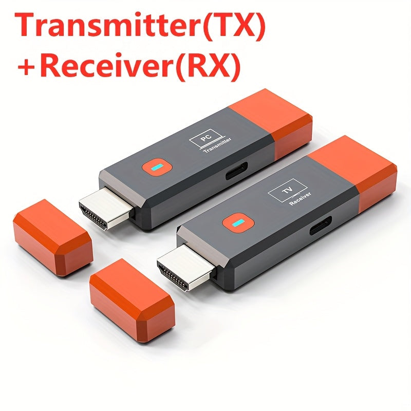 Kit de transmisor y receptor de video HDTV inalámbrico ALYNIC 2025 - Adaptador de dongle USB para PC, portátil a proyector/monitor TV, Plug & Play, entrega de energía de 30W, 480p@60Hz, no requiere batería, convertidor de TV | Diseño elegante | Tecnologí
