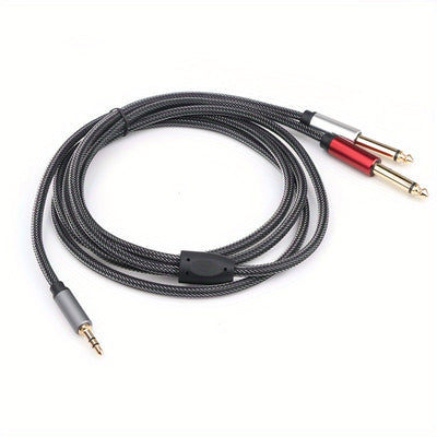 Cable de audio de 3.5 mm a 2 cables de audio de 6.35 mm, cable de audio macho mono de 3.5 mm a doble de 6.35 mm, cable de audio de 3.5 mm de cobre libre de oxígeno, cable de audio divisor Y de 3.5 mm a 6.5 mm. Eid Al-Adha Mubarak