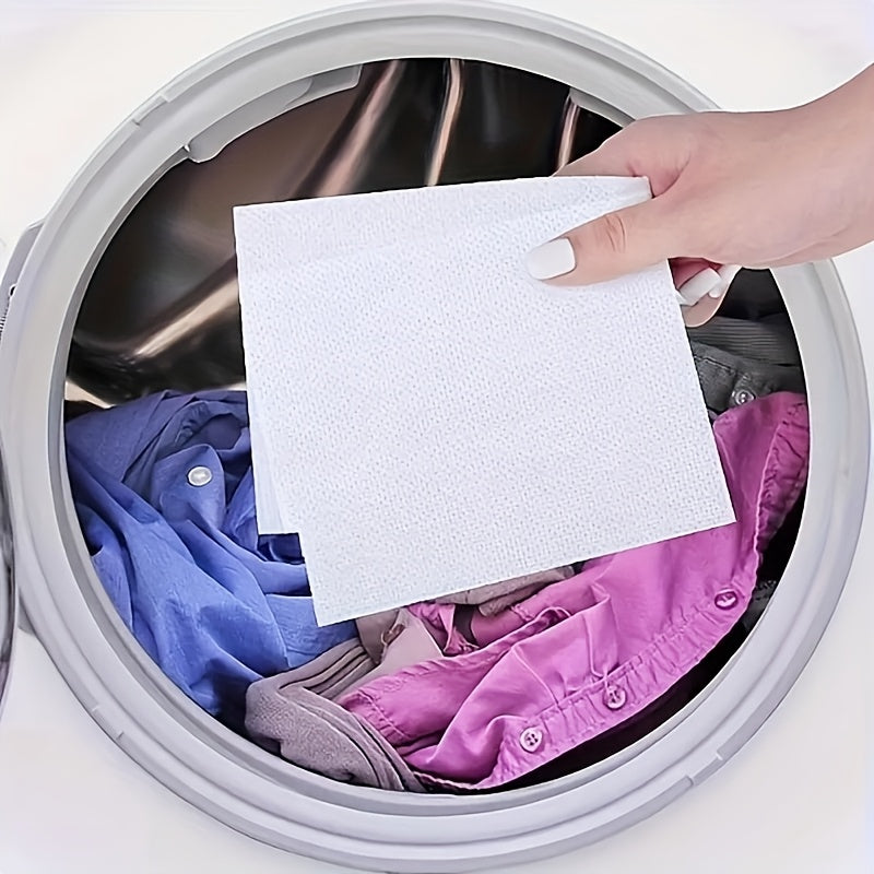 100 hojas atrapacolor para lavadora, evita que la ropa destiña y atrapa los tintes, mantiene la ropa limpia y reduce el sangrado de color, uso en lavadoras de alta eficiencia