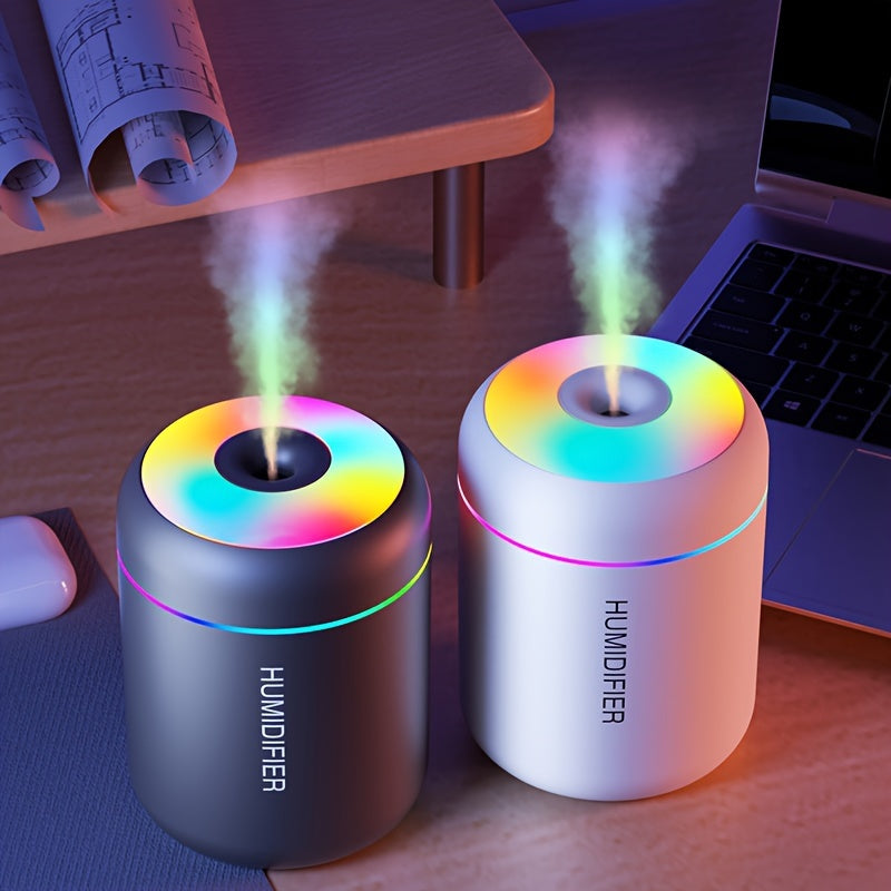 1 humidificador USB portátil, 180 ml, con luz colorida, para aromaterapia, compacto, ideal para dormitorio, auto, hogar o residencia, sin batería, alimentado por USB