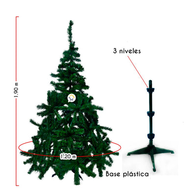 Árbol Navidad Bogotá 1.90 m Tradicional 410 Ramas BOG190