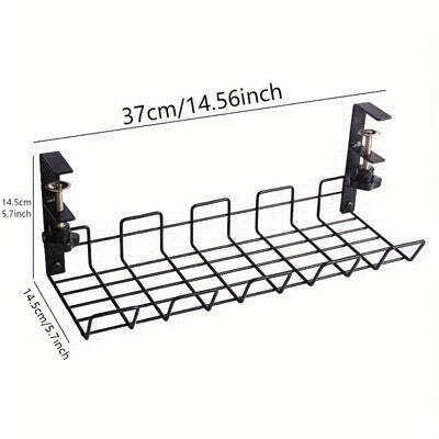 1 unidad Organizador de Escritorio Ajustable /Blanco de 36.98 cm para Enchufes y Cables de Oficina sin Taladrar, Fácil Instalación
