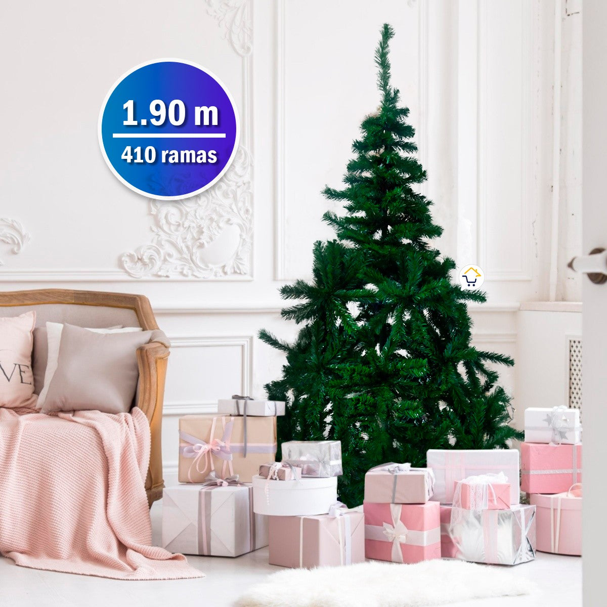 Árbol Navidad Bogotá 1.90 m Tradicional 410 Ramas BOG190