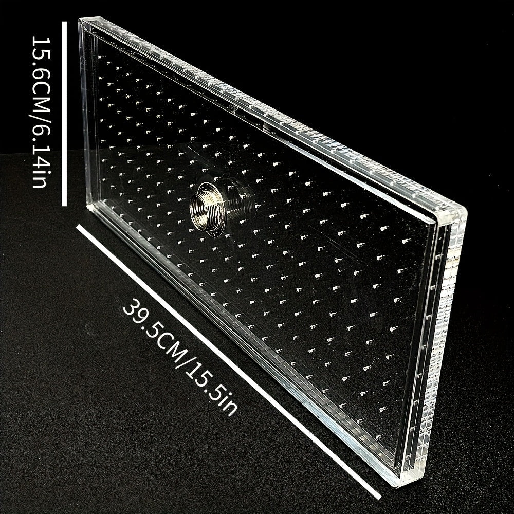 Cabezal de Ducha Acrílico Transparente Mejorado de 15 Pulgadas - Ducha de Lluvia Rectangular, Diseño de Alta Eficiencia para Ahorrar Agua, Instalación Versátil en Pared y Techo, Ideal para Baños Modernos, Accesorios de Ducha