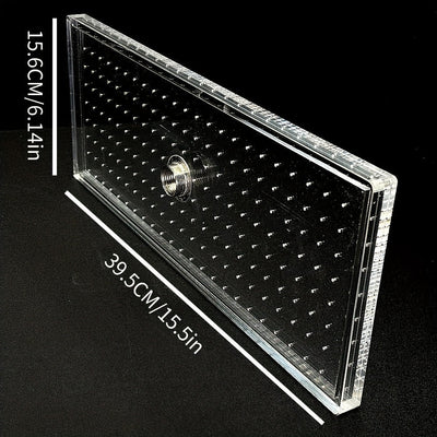 Cabezal de Ducha Acrílico Transparente Mejorado de 15 Pulgadas - Ducha de Lluvia Rectangular, Diseño de Alta Eficiencia para Ahorrar Agua, Instalación Versátil en Pared y Techo, Ideal para Baños Modernos, Accesorios de Ducha