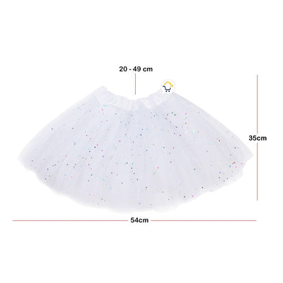 Tutú Confetti Niñas Colores Falda Ballet Disfraz TUCO01