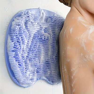 2 Piezas - Almohadilla de Masaje para Pies de Silicona para Baño RV, Almohadilla Exfoliante Antideslizante con Ventosas, Masajeador de Espalda Montado en la Pared, Accesorio para Ducha RV, Ideal para Hogar Familiar