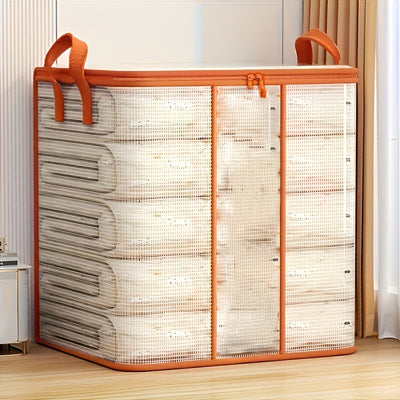 Bolsa de almacenamiento PVC transparente, impermeable y de gran capacidad, ideal para ropa y edredones, organizador esencial para dormitorio, mudanzas y útiles escolares, almacenamiento bajo la cama