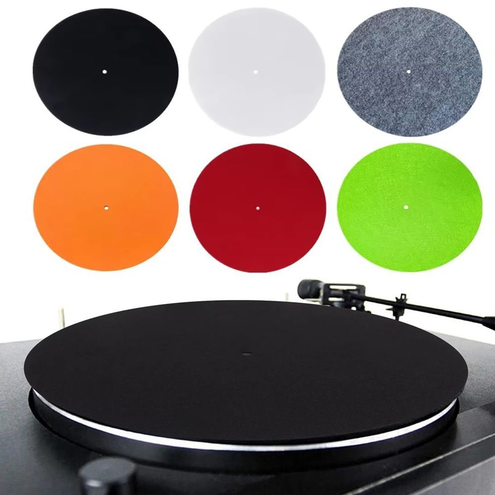 1pc Alfombrilla Antiestática de Fieltro de Alta Calidad para Tocadiscos - Grado Audiófilo, 3mm de Grosor, Almohadilla Deslizante para Reproductor de Vinilos de 11.61in en Colores Variados, Protección Duradera para Fonógrafo