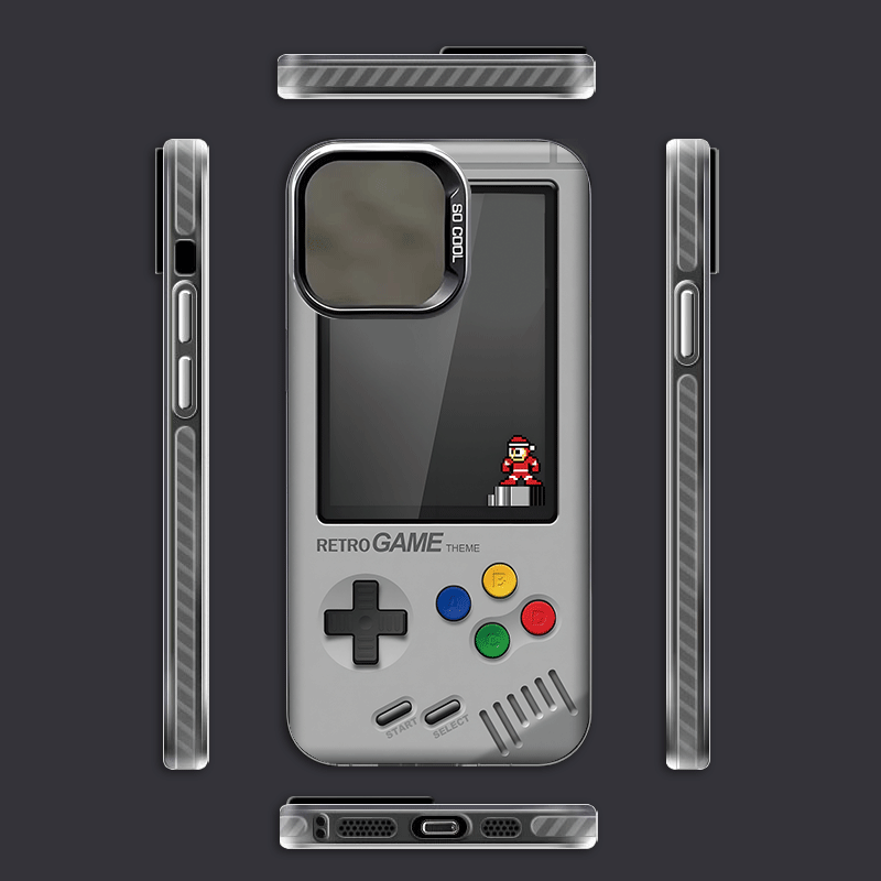Funda para iPhone 16 Pro Max, 16 Pro, 11 Pro Max, 16, 15, 14 Plus, 13, 12, XS Max, 15 Pro, XR, 15 Pro Max, 14, 13 Pro, 12 Pro Max, con diseño de consola de juegos, minimalista, elegante y resistente a golpes