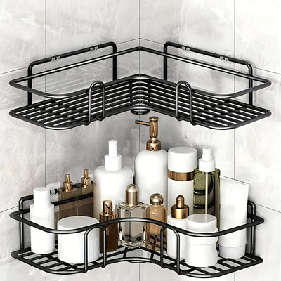 Estantería de Baño Colgante que Ahorra Espacio, Estante de Almacenamiento Colgante de Metal Duradero para Diversos Tipos de Habitaciones, Instalación Fácil, No Requiere Taladrar, Organizador Multipropósito, Organizadores y Almacenamiento de Baño