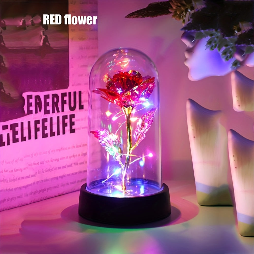 1 pieza de luz de rosa con batería compatible con 3 botones, incluye batería, iluminación decorativa, decoración de escena, decoración de habitaciones, decoración del hogar, decoración de oficinas, regalo de cumpleaños de San Valentín, fijo de iluminació