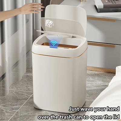 Bote de Basura Inteligente de 1 Pieza con Sensor Infrarrojo, Capacidad de 12L/14L, Alimentado por Batería (Requiere 2 Pilas AA, No Incluidas), Funcionamiento Silencioso, Ideal para Uso en Hogar, Oficina y Escuela, Cubo de Residuos Escolares | Estilo de T