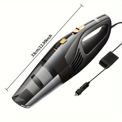 Aspirador de coche de 12V con succión potente - Compacto, portátil y eficiente para la limpieza de interiores de coches, Limpieza de interiores | Aspirador compacto | Cuerpo de plástico duradero, Aspirador de coche, Sin batería