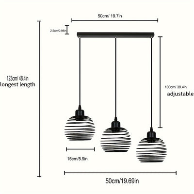 Lámpara colgante estilo vintage, con foco E27, estructura de metal, montaje semiempotrado, brazo ajustable, acabado en negro, ideal para comedor, sala de estar, estudio, restaurante u oficina