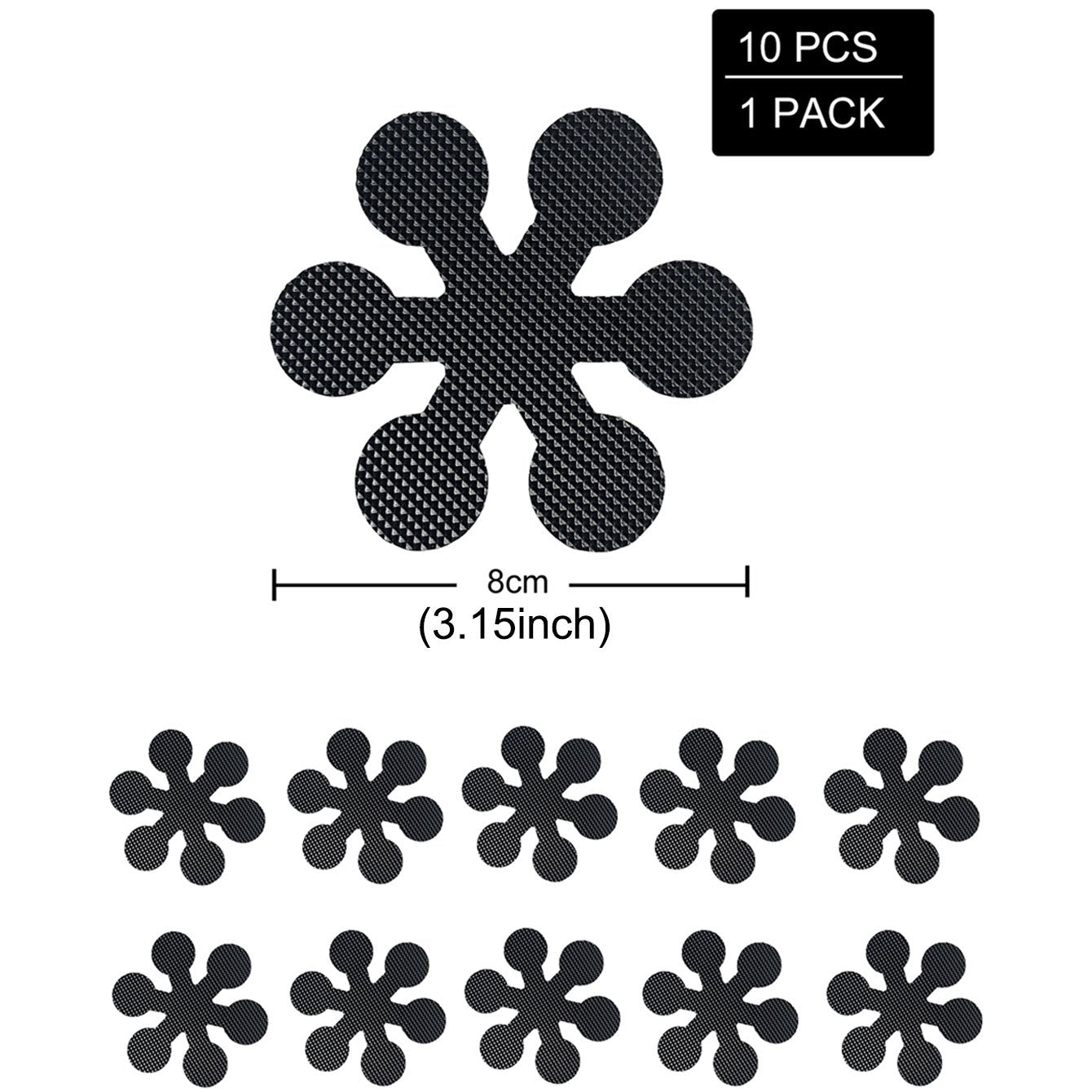 10 Uds pegatinas antideslizantes para bañera, pegatinas antideslizantes en forma de flor para baño, bañera, ducha, suelo, escaleras