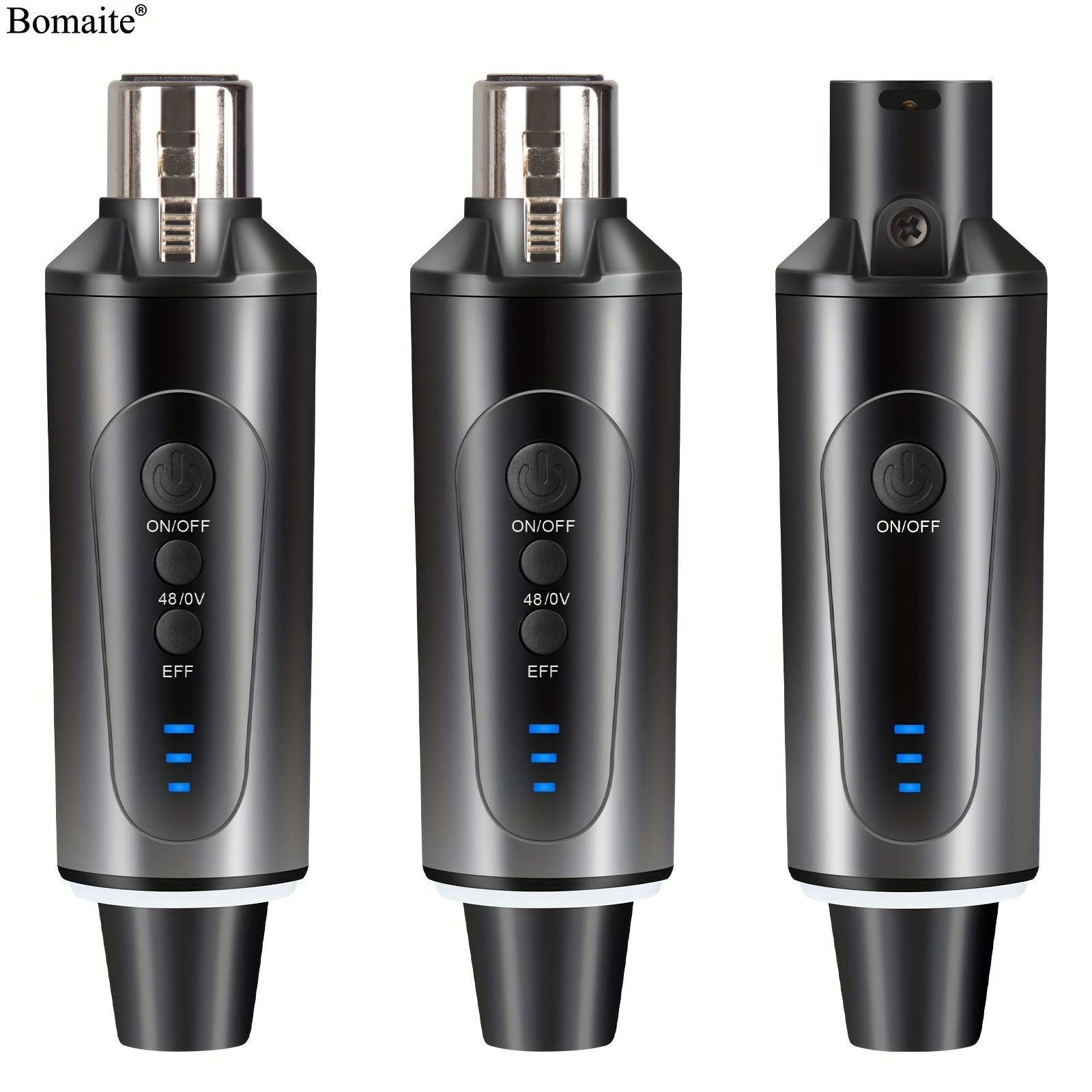 Sistema inalámbrico de transmisor y receptor de micrófono Bomaite XLR, carga USB, potencia máxima de 5W, mezclador de audio portátil tipo C para micrófonos dinámicos y de condensador, sistemas de PA - sin cargador incluido