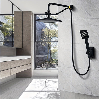 Un conjunto de cabezal de ducha de alto flujo ABS, cabezal de ducha de mano dos en uno, manguera extendida, cabezal de ducha distribuidor de agua de tres vías, cabezal de ducha, accesorios de ducha, decoración de regalo de Navidad/Halloween
